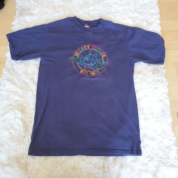 MICKEY UNLIMITED  Women's T-shirt Blue Mickie Mouse est. 1928 Size Medium - Picture 1 of 6